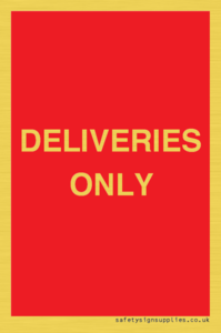 DELIVERIES ONLY
